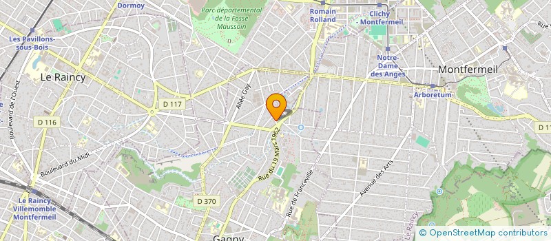 localisation de l'entreprise A.J ELEC  GAGNY