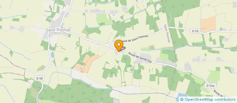 localisation de l'entreprise A.J.F.E  SAINTE-FOY-DE-PEYROLIERES