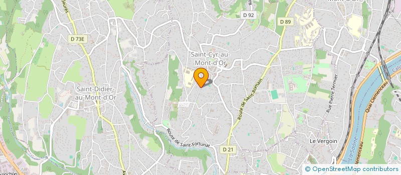 localisation de l'entreprise A.J.F. SUD  SAINT-CYR-AU-MONT-D'OR