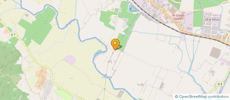 localisation de l'entreprise A.J.H.  PUGET-SUR-ARGENS