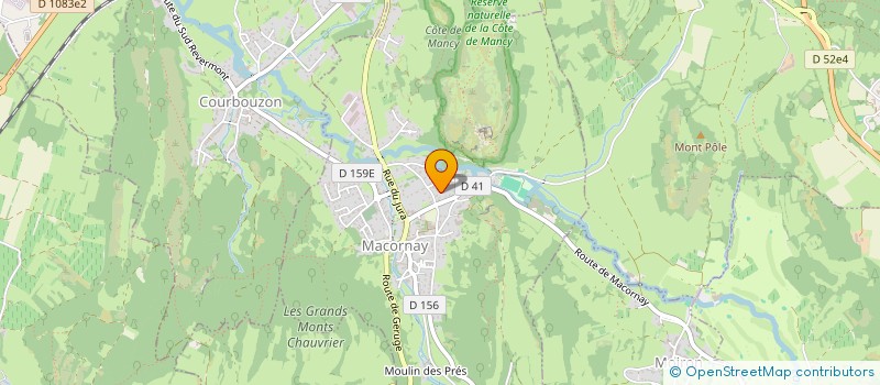 localisation de l'entreprise A.J.I.R (AIN JURA ISERE RHONE) BIG BANG  MACORNAY