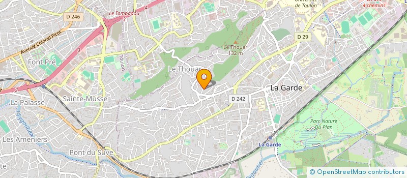 localisation de l'entreprise A & J INVEST  LA GARDE