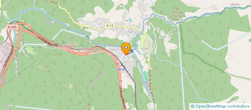 localisation de l'entreprise A&J INVEST  LES HOUCHES