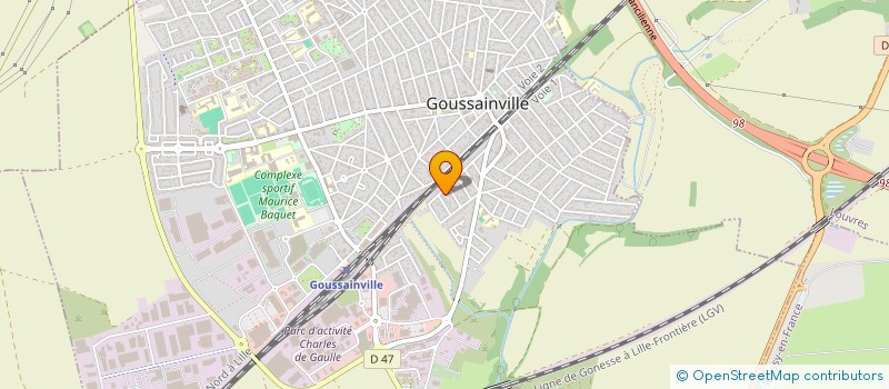 localisation de l'entreprise A.J.K à GOUSSAINVILLE