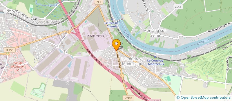 localisation de l'entreprise A.J.L.  COUDRAY-MONTCEAUX (LE)