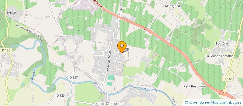 localisation de l'entreprise A J M D  SAINT-MELAINE-SUR-AUBANCE