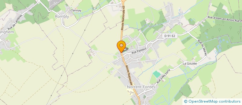 localisation de l'entreprise A.J.M.F.  LAMBRES