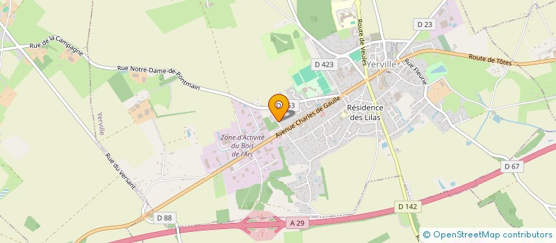 localisation de l'entreprise A & J MATERIELS  YERVILLE