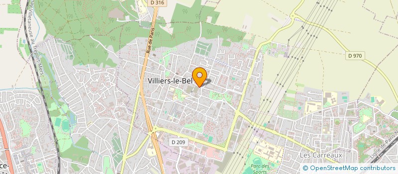 localisation de l'entreprise A J METAL à VILLIERS-LE-BEL