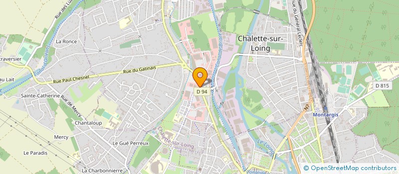 localisation de l'entreprise A.J.O. à CHALETTE-SUR-LOING