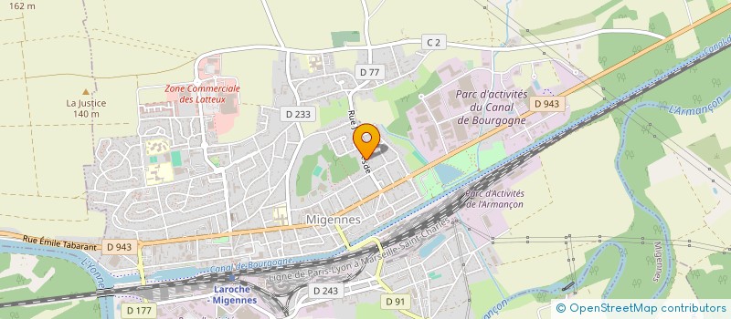 localisation de l'entreprise A J P  MIGENNES