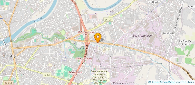 localisation de l'entreprise A.J.P. à ALBI