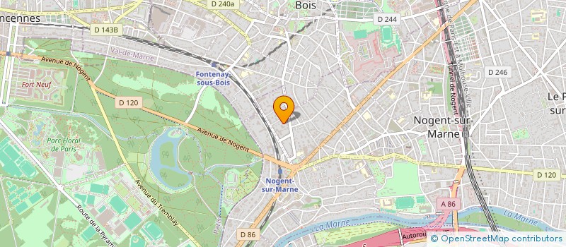localisation de l'entreprise A.J.P. à NOGENT-SUR-MARNE