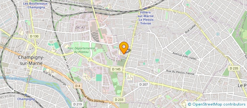 localisation de l'entreprise A J P C à CHAMPIGNY-SUR-MARNE