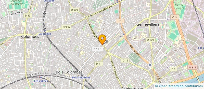 localisation de l'entreprise A.J.P FOOD  BOIS-COLOMBES