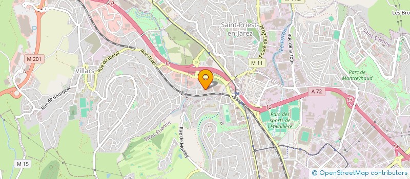 localisation de l'entreprise A.J.P.I.  SAINT-PRIEST-EN-JAREZ