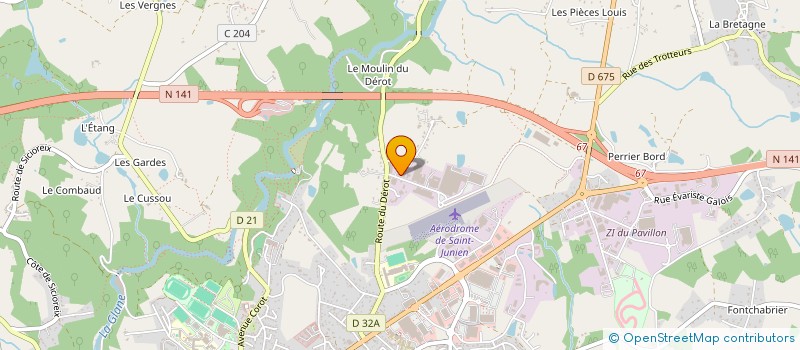localisation de l'entreprise A.J. PEINTURE à SAINT-JUNIEN