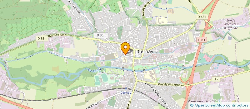 localisation de l'entreprise A.J. PLATRERIE SARL à CERNAY