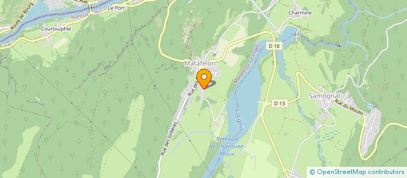 localisation de l'entreprise A.J.R.  MATAFELON-GRANGES