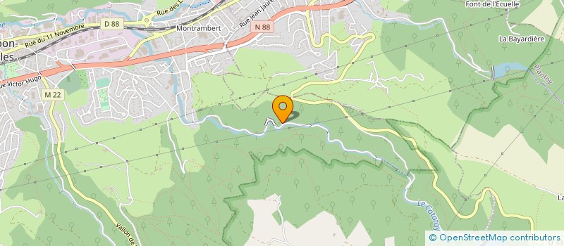 localisation de l'entreprise A.J.R. ETANCHEITE à LE CHAMBON-FEUGEROLLES