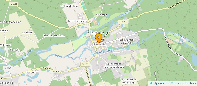 localisation de l'entreprise A.J.S.B. TENNIS DE TABLE  BRACIEUX