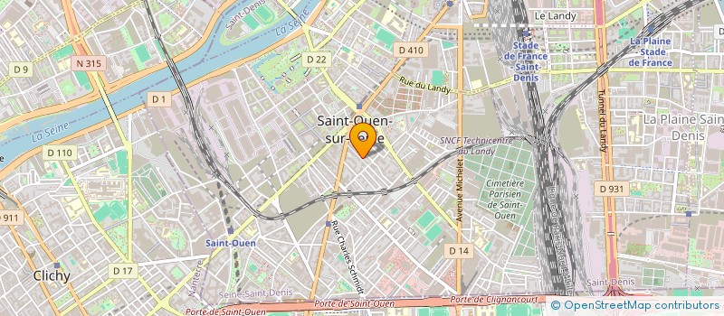 localisation de l'entreprise A&J STUDIO à SAINT-OUEN-SUR-SEINE