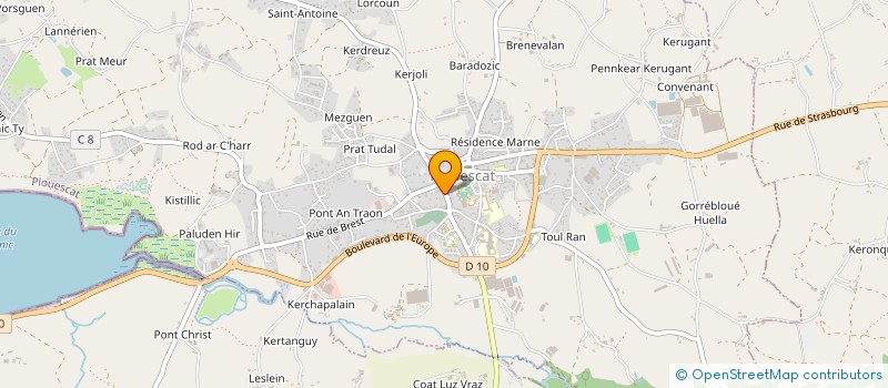 localisation de l'entreprise A J T  LANHOUARNEAU