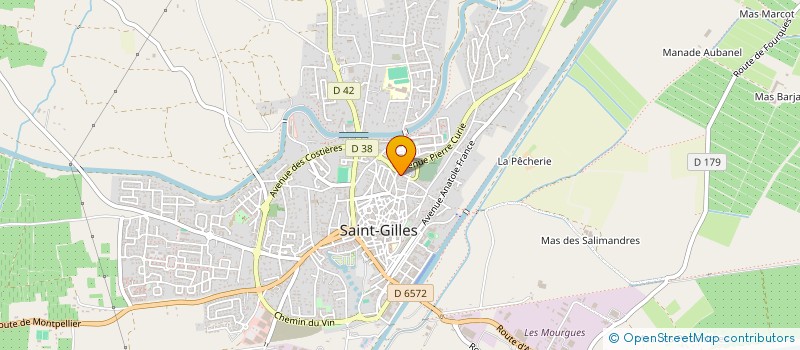 localisation de l'entreprise A.J.T. BATIMENT à ST GILLES