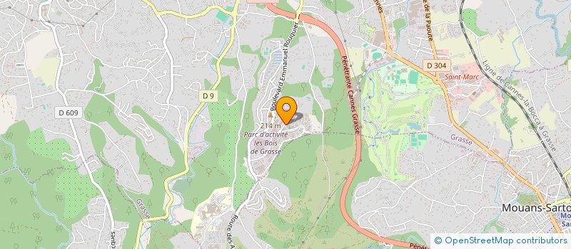 localisation de l'entreprise A.J.TOIT à GRASSE