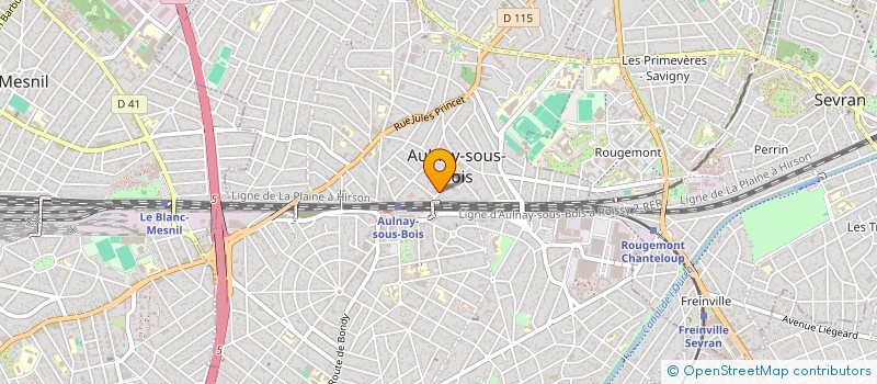 localisation de l'entreprise A.J TRANS à AULNAY-SOUS-BOIS