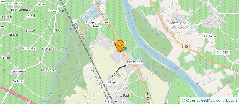 localisation de l'entreprise A.J VINS à PREIGNAC