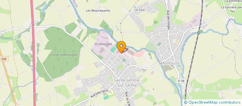 localisation de l'entreprise A J Z COMPAGNIES  SAINTE-JAMME-SUR-SARTHE