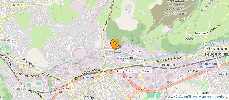 localisation de l'entreprise A. JURINE ET FILS à FIRMINY