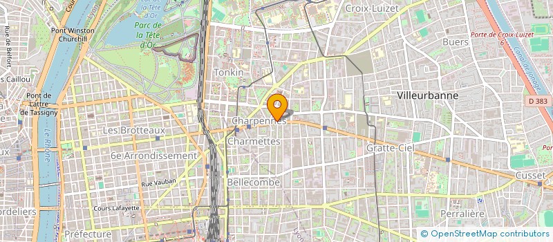 localisation de l'entreprise A.K.  VILLEURBANNE