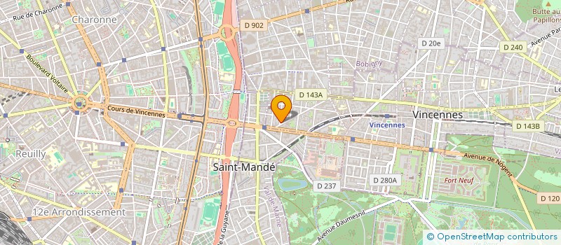 localisation de l'entreprise A K C S à VINCENNES