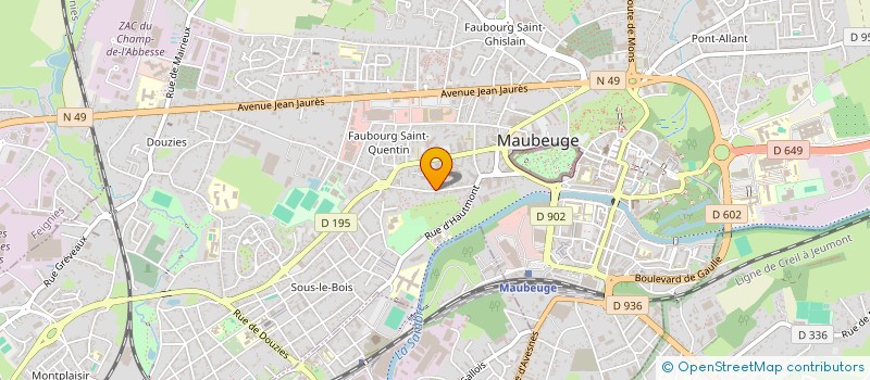 localisation de l'entreprise A.K CONCEPT  MAUBEUGE