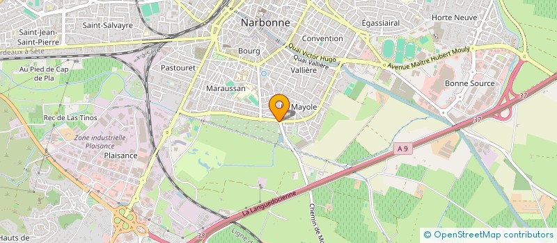 localisation de l'entreprise A.K CONSTRUCTION  NARBONNE