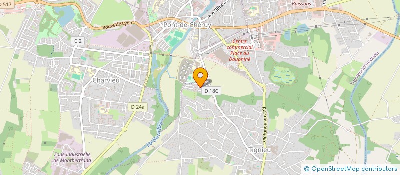 localisation de l'entreprise A.K ENTREPRISE  TIGNIEU-JAMEYZIEU