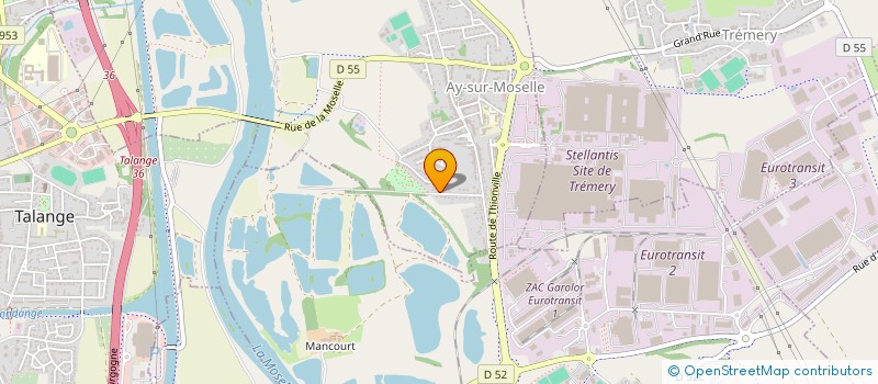 localisation de l'entreprise A.K.F  AY-SUR-MOSELLE