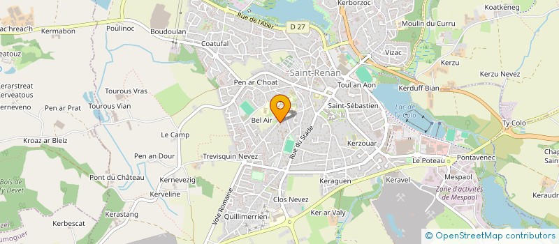 localisation de l'entreprise A.K.J.M.  SAINT-RENAN