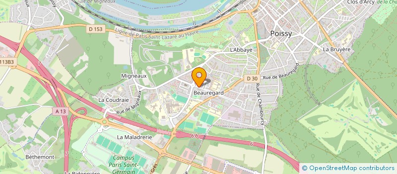 localisation de l'entreprise A.K SOLDES  POISSY