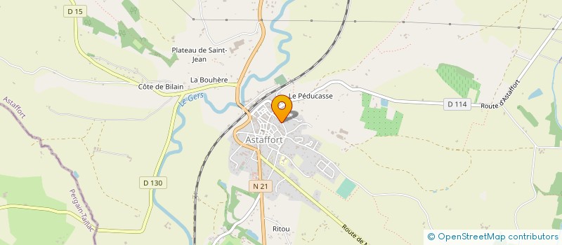 localisation de l'entreprise A.K.TRANS à ASTAFFORT