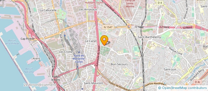 localisation de l'entreprise A.K.V à MARSEILLE