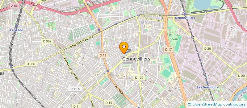 localisation de l'entreprise A.KHERI à GENNEVILLIERS