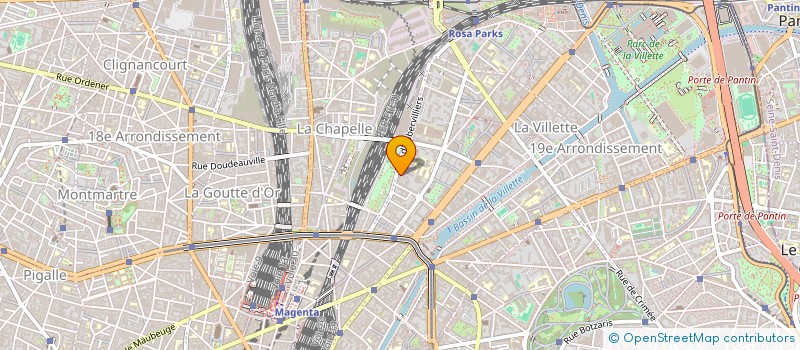 localisation de l'entreprise A.L.  62-64 RUE D'AUBERVILLIERS  PARIS