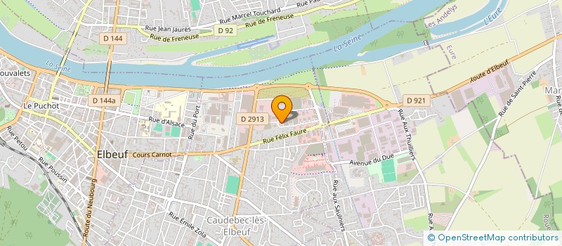 localisation de l'entreprise A.L.  CAUDEBEC-LES-ELBEUF