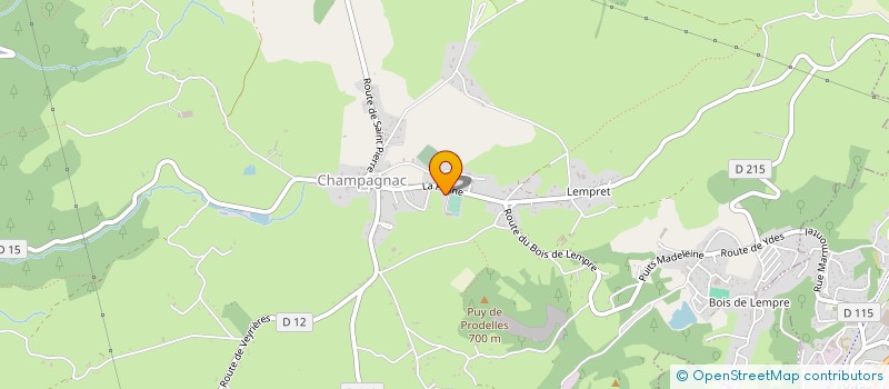 localisation de l'entreprise A L'ABORDAGE à CHAMPAGNAC