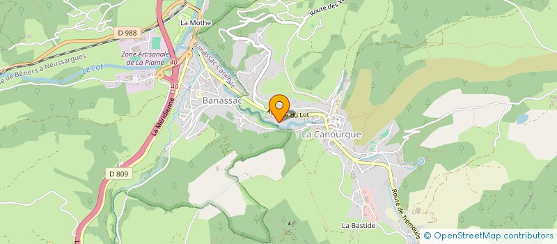 localisation de l'entreprise A L'ABORDAGE  LA CANOURGUE