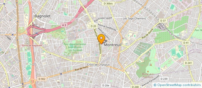 localisation de l'entreprise A L'ADRESSE DU JEU à MONTREUIL