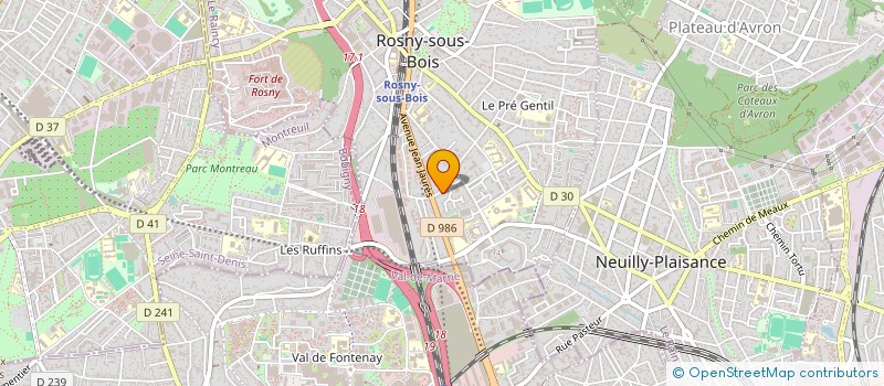 localisation de l'entreprise A L'APPART à ROSNY-SOUS-BOIS